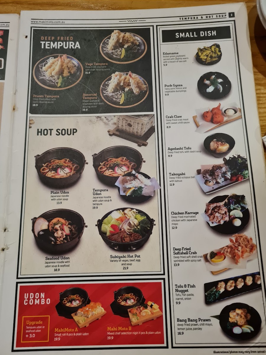 Menu Makimoto Port Macquarie-3