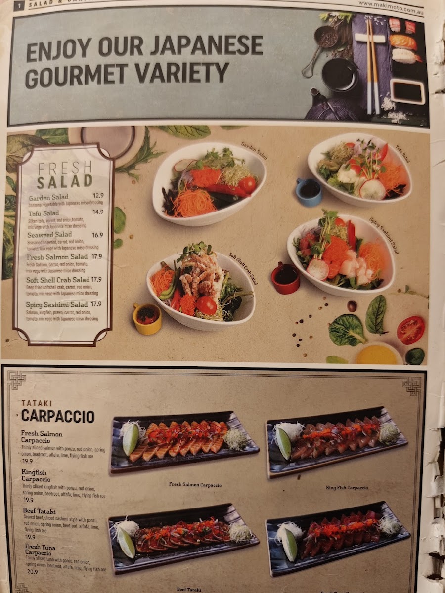 Menu Makimoto Port Macquarie-4