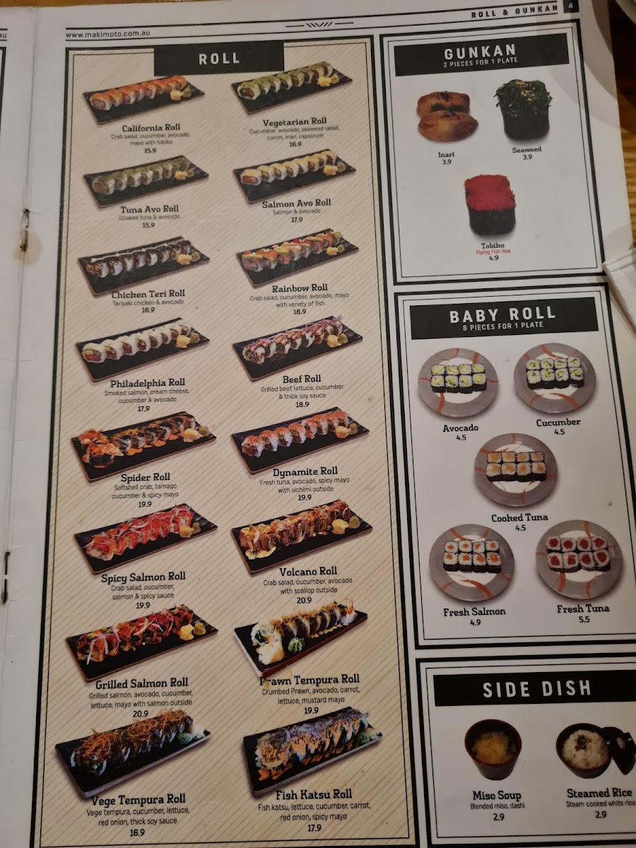 Menu Makimoto Port Macquarie-6